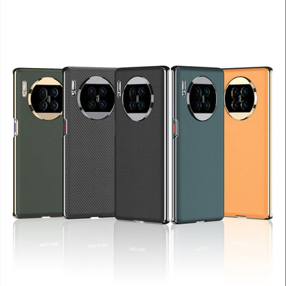 For Huawei Mate 30 Pro 5G GKK Electroplating Leather Surface Phone Case(Cyan) by GKK