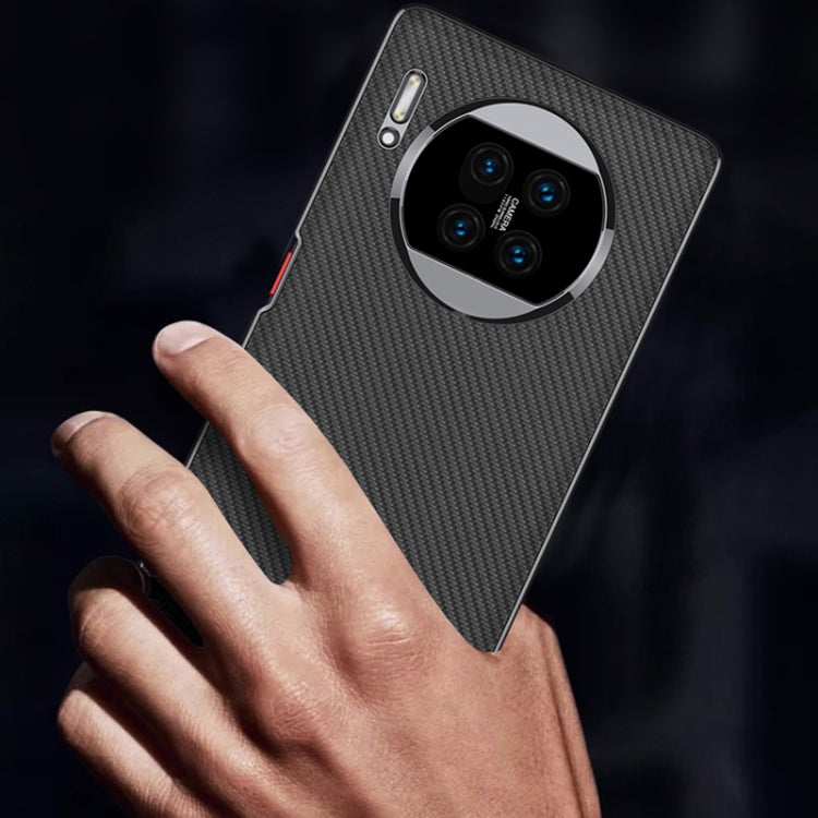For Huawei Mate 30 Pro 5G GKK Electroplating Leather Surface Phone Case(Carbon Fiber) by GKK