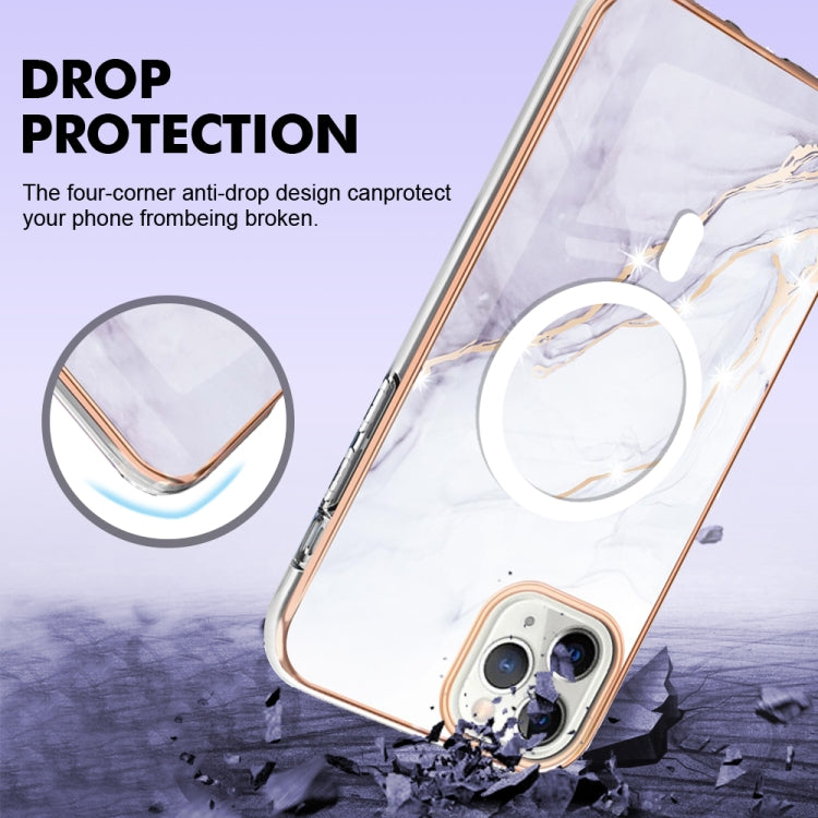 For iPhone 11 Pro Marble Pattern Dual-side IMD Magsafe TPU Phone Case(White 006) - iPhone 11 Pro Cases by buy2fix | Online Shopping UK | buy2fix