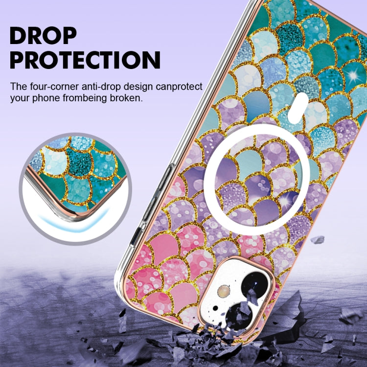 For iPhone 12 / 12 Pro Marble Pattern Dual-side IMD Magsafe TPU Phone Case(Colorful Scales) - iPhone 12 / 12 Pro Cases by buy2fix | Online Shopping UK | buy2fix