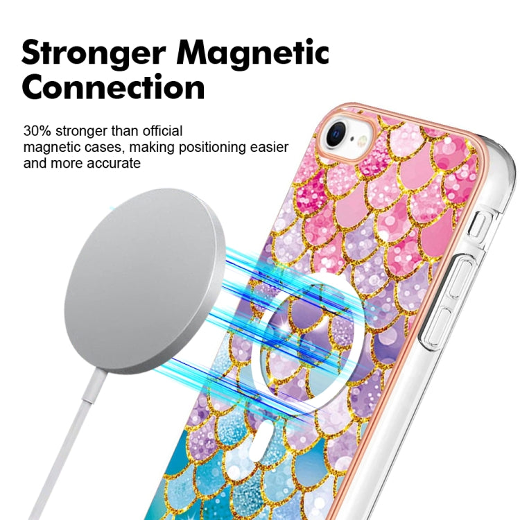 For iPhone 8 / SE 2022 / 2020 Marble Pattern Dual-side IMD Magsafe TPU Phone Case(Colorful Scales) - iPhone SE 2022 / 2020 / 8 / 7 Cases by buy2fix | Online Shopping UK | buy2fix