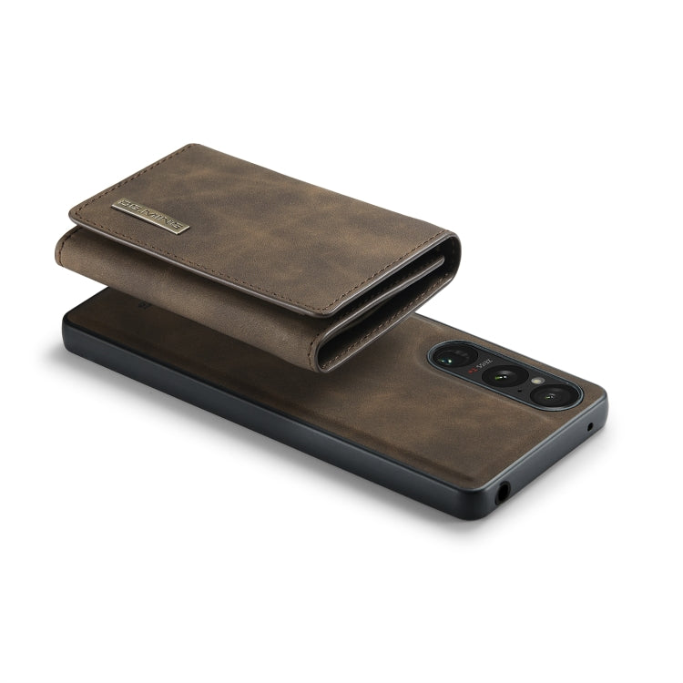 For Sony Xperia 1 VI DG.MING M1 Series 3-Fold Multi Card Wallet + Magnetic Phone Case(Coffee) - Sony Cases by DG.MING | Online Shopping UK | buy2fix