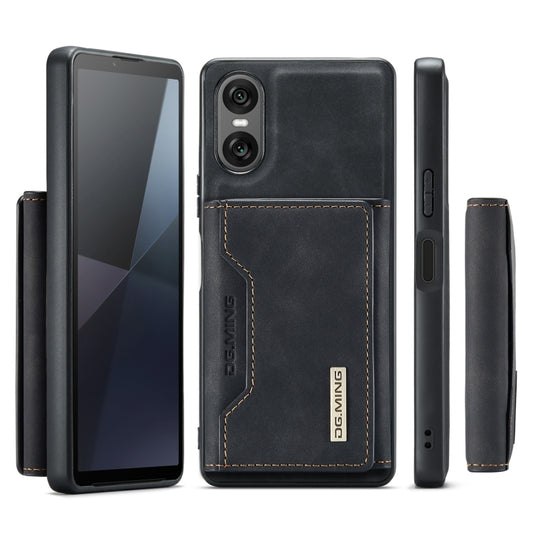 For Sony Xperia 10 VI DG.MING M2 Series 3-Fold Multi Card Bag + Magnetic Phone Case(Black) by DG.MING