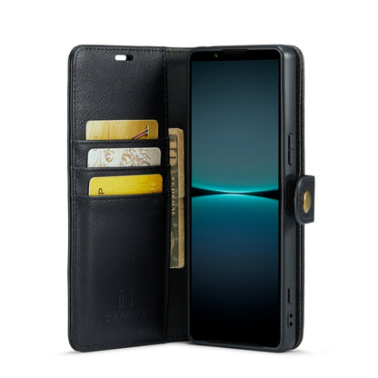 For Sony Xperia 1 V DG.MING Crazy Horse Texture Detachable Magnetic Leather Phone Case(Black) by DG.MING