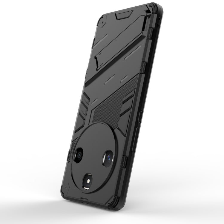 For Honor X50 5G Global / X9B Punk Armor 2 in 1 PC + TPU Phone Case with Holder(Black) by buy2fix