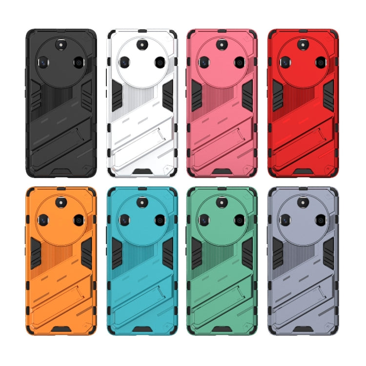 For Honor X50 5G Global / X9B Punk Armor 2 in 1 PC + TPU Phone Case with Holder(Black) by buy2fix