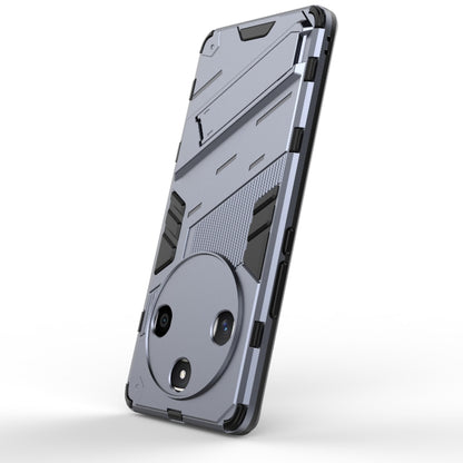 For Honor X50 5G Global / X9B Punk Armor 2 in 1 PC + TPU Phone Case with Holder(Grey) - Honor Cases by buy2fix | Online Shopping UK | buy2fix