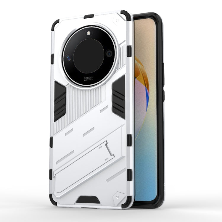 For Honor X50 5G Global / X9B Punk Armor 2 in 1 PC + TPU Phone Case with Holder(White) by buy2fix