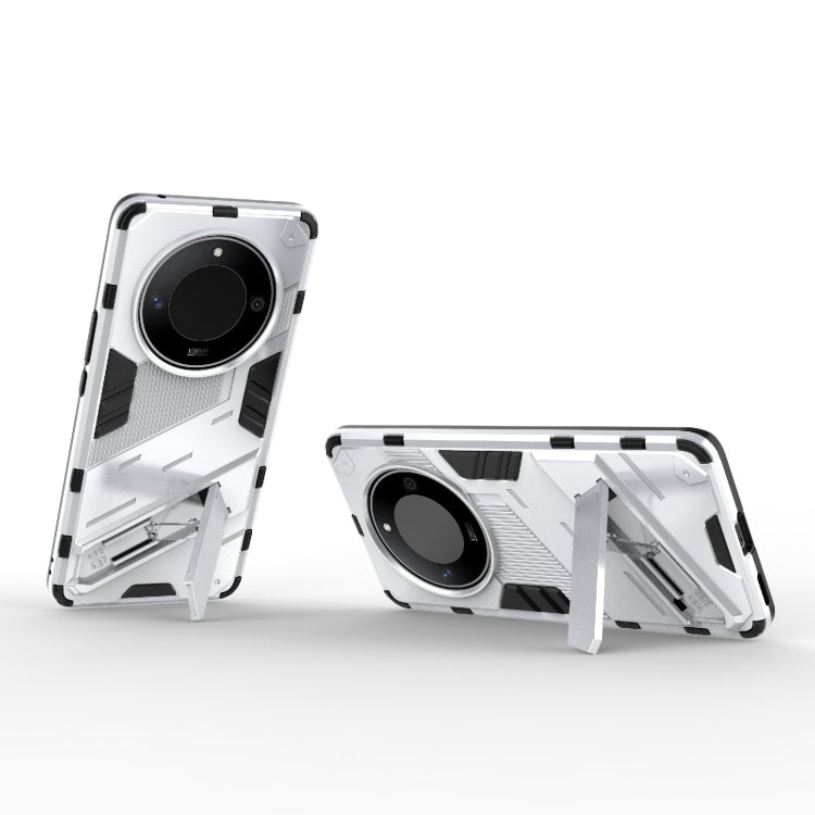 For Honor X50 5G Global / X9B Punk Armor 2 in 1 PC + TPU Phone Case with Holder(White) by buy2fix