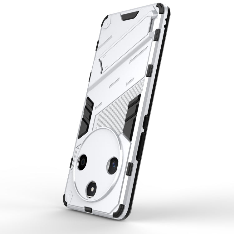 For Honor X50 5G Global / X9B Punk Armor 2 in 1 PC + TPU Phone Case with Holder(White) by buy2fix