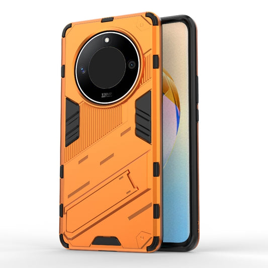 For Honor X50 5G Global / X9B Punk Armor 2 in 1 PC + TPU Phone Case with Holder(Orange) - Honor Cases by buy2fix | Online Shopping UK | buy2fix