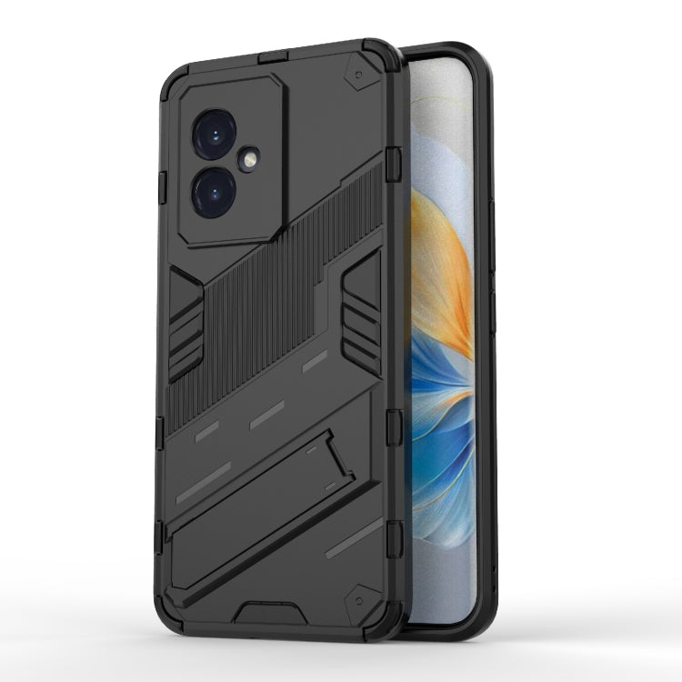 For Honor 100 5G Punk Armor 2 in 1 PC + TPU Phone Case with Holder(Black) - Honor Cases by buy2fix | Online Shopping UK | buy2fix