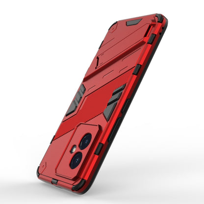 For Honor 100 5G Punk Armor 2 in 1 PC + TPU Phone Case with Holder(Red) - Honor Cases by buy2fix | Online Shopping UK | buy2fix