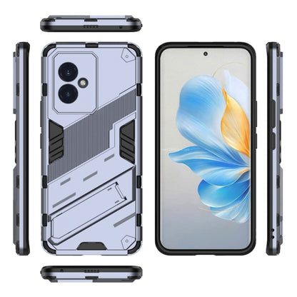 For Honor 100 5G Punk Armor 2 in 1 PC + TPU Phone Case with Holder(Grey) - Honor Cases by buy2fix | Online Shopping UK | buy2fix