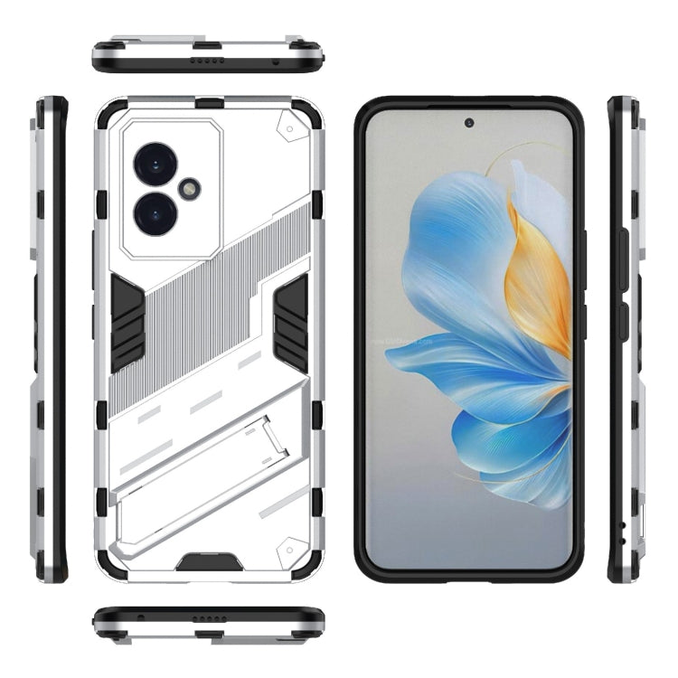 For Honor 100 5G Punk Armor 2 in 1 PC + TPU Phone Case with Holder(White) - Honor Cases by buy2fix | Online Shopping UK | buy2fix