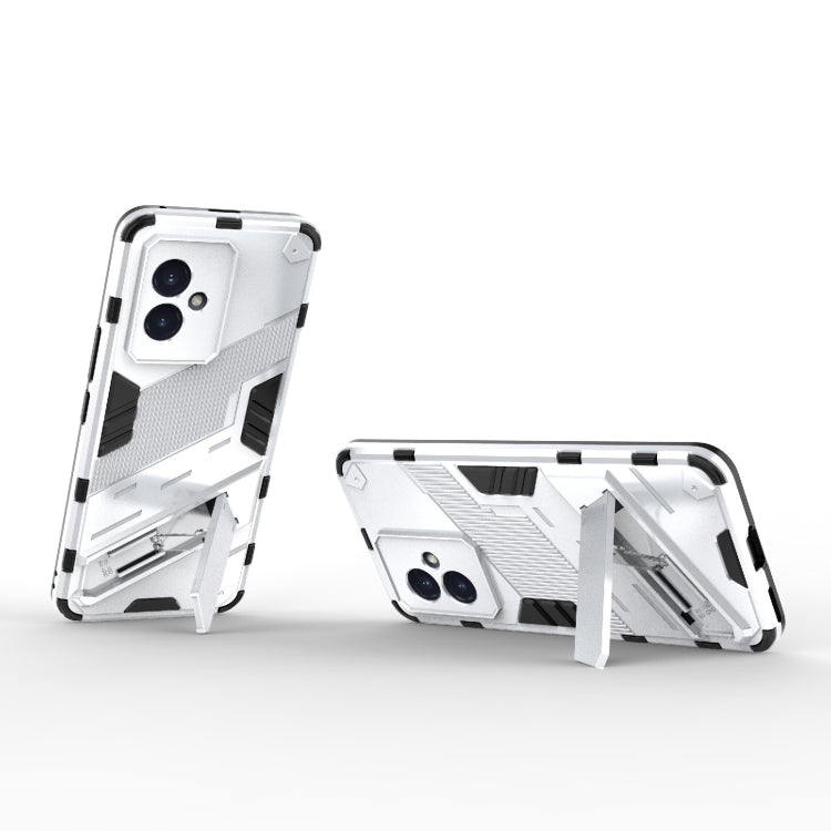 For Honor 100 5G Punk Armor 2 in 1 PC + TPU Phone Case with Holder(White) - Honor Cases by buy2fix | Online Shopping UK | buy2fix