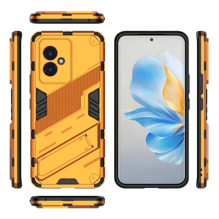 For Honor 100 5G Punk Armor 2 in 1 PC + TPU Phone Case with Holder(Orange) - Honor Cases by buy2fix | Online Shopping UK | buy2fix