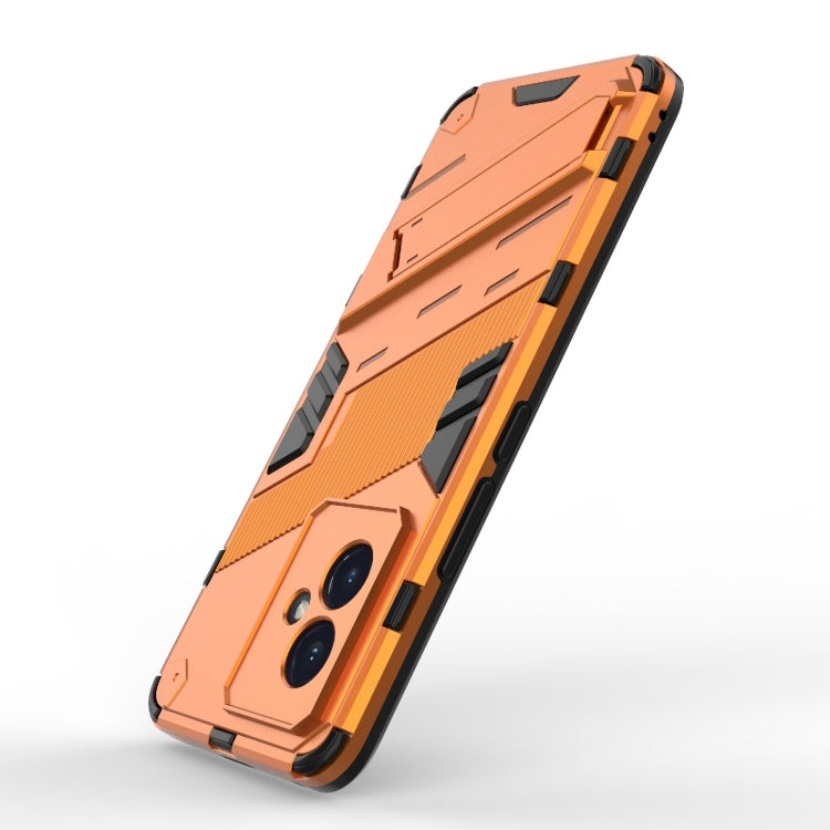 For Honor 100 5G Punk Armor 2 in 1 PC + TPU Phone Case with Holder(Orange) - Honor Cases by buy2fix | Online Shopping UK | buy2fix