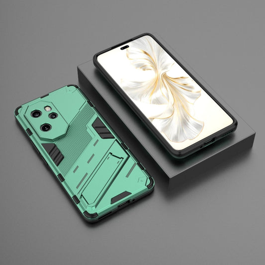 For Honor 100 Pro 5G Punk Armor 2 in 1 PC + TPU Phone Case with Holder(Green) by buy2fix
