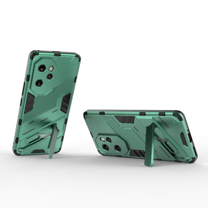 For Honor 100 Pro 5G Punk Armor 2 in 1 PC + TPU Phone Case with Holder(Green) - Honor Cases by buy2fix | Online Shopping UK | buy2fix