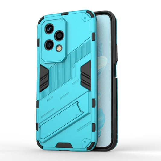 For Honor 200 Lite Global Punk Armor 2 in 1 PC + TPU Phone Case with Holder(Blue) - Honor Cases by buy2fix | Online Shopping UK | buy2fix