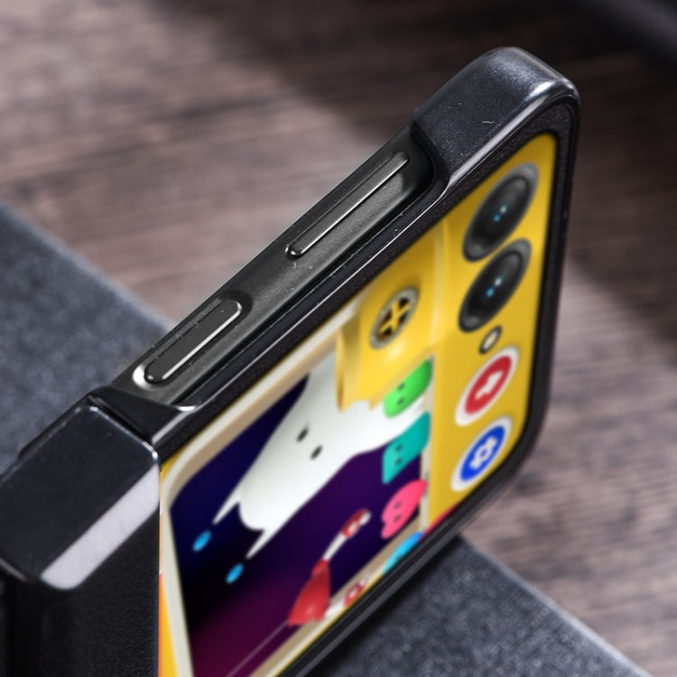 For Motorola Razr 50 Three-stage Folding Leather Texture Phone Case(Red) by buy2fix