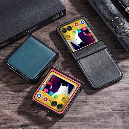 For Motorola Razr 40 Ultra Three-stage Folding Leather Texture Phone Case(Red) by buy2fix