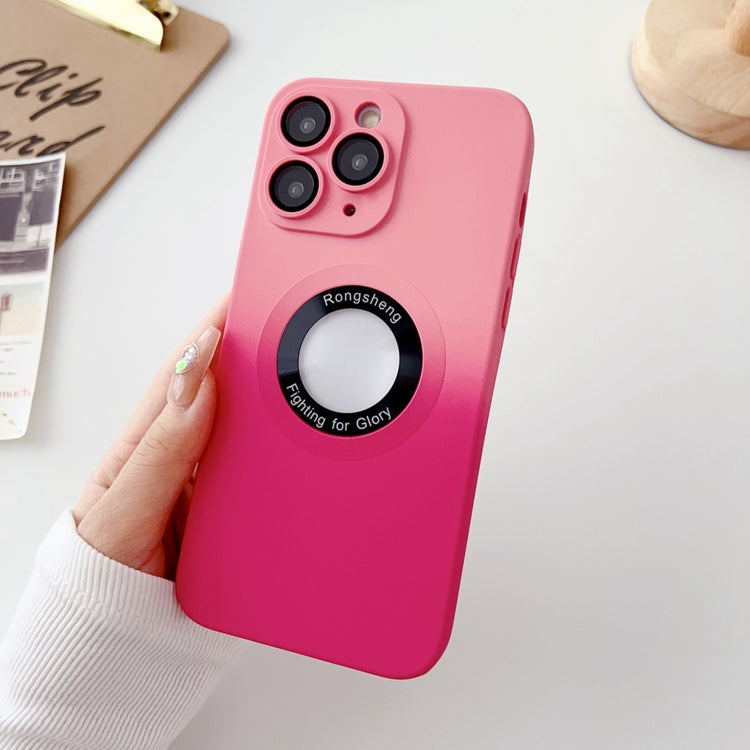 For iPhone 11 Pro Max Two-color Gradient MagSafe TPU Phone Case(Pink+Red) by buy2fix