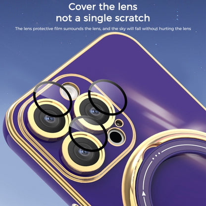 For iPhone XS / X Multifunction Electroplating MagSafe Holder Phone Case(Blue) by buy2fix