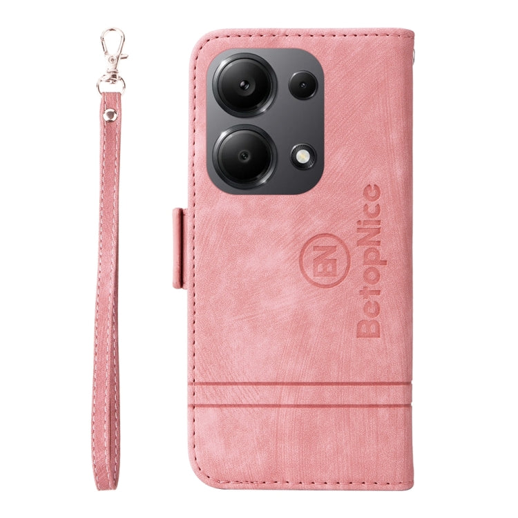 For Xiaomi Poco M6 Pro 4G/Redmi Note13 Pro 4G Global BETOPNICE Dual-side Buckle Leather Phone Case(Pink) - Note 13 Pro Cases by BETOPNICE | Online Shopping UK | buy2fix