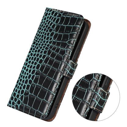 For Honor X6b Crocodile Top Layer Cowhide Leather Phone Case(Green) - Honor Cases by buy2fix | Online Shopping UK | buy2fix