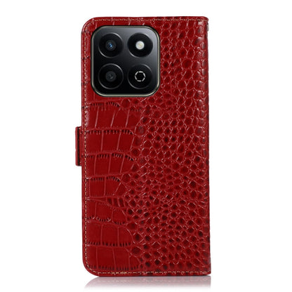 For Honor Play 60 Plus / 200 Smart Crocodile Top Layer Cowhide Leather Phone Case(Red) - Honor Cases by buy2fix | Online Shopping UK | buy2fix