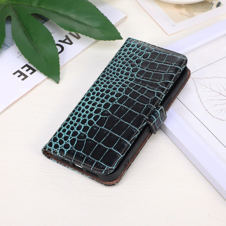 For Honor X9c 5G Global Crocodile Top Layer Cowhide Leather Phone Case(Green) - Honor Cases by buy2fix | Online Shopping UK | buy2fix