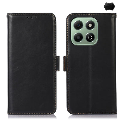 For Honor X6b Crazy Horse Top Layer Cowhide Leather Phone Case(Black) - Honor Cases by buy2fix | Online Shopping UK | buy2fix