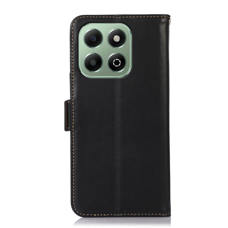 For Honor X6b Crazy Horse Top Layer Cowhide Leather Phone Case(Black) - Honor Cases by buy2fix | Online Shopping UK | buy2fix