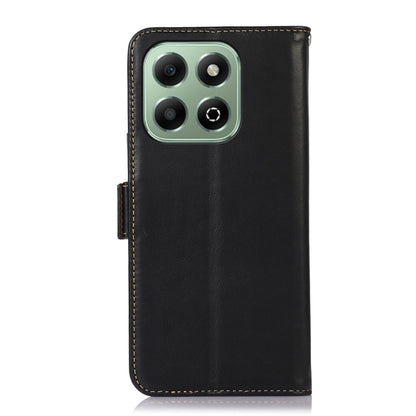 For Honor X6b Crazy Horse Top Layer Cowhide Leather Phone Case(Black) - Honor Cases by buy2fix | Online Shopping UK | buy2fix