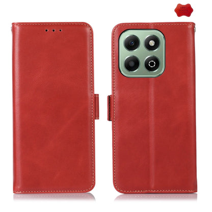 For Honor X6b Crazy Horse Top Layer Cowhide Leather Phone Case(Red) - Honor Cases by buy2fix | Online Shopping UK | buy2fix