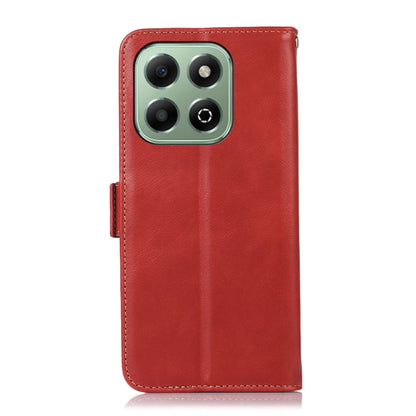 For Honor X6b Crazy Horse Top Layer Cowhide Leather Phone Case(Red) - Honor Cases by buy2fix | Online Shopping UK | buy2fix