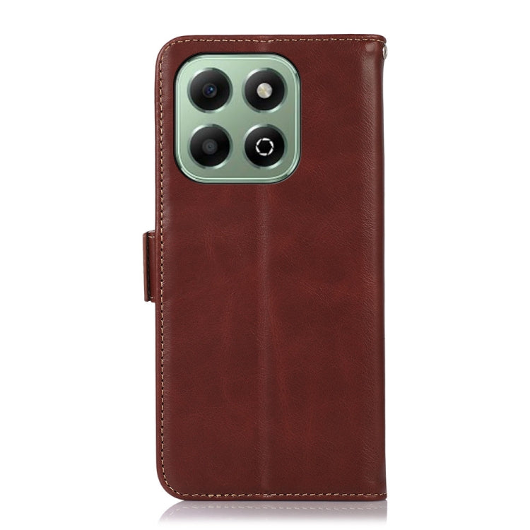 For Honor X6b Crazy Horse Top Layer Cowhide Leather Phone Case(Brown) - Honor Cases by buy2fix | Online Shopping UK | buy2fix