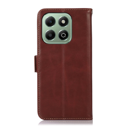 For Honor X6b Crazy Horse Top Layer Cowhide Leather Phone Case(Brown) - Honor Cases by buy2fix | Online Shopping UK | buy2fix