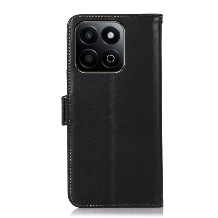 For Honor Play 60 Plus / 200 Smart Crazy Horse Top Layer Cowhide Leather Phone Case(Black) - Honor Cases by buy2fix | Online Shopping UK | buy2fix