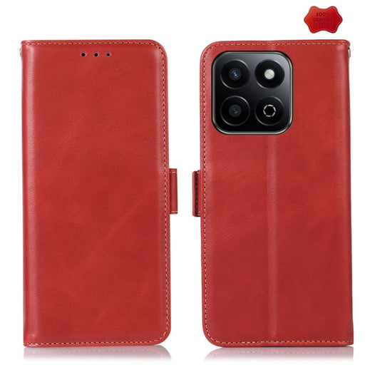 For Honor Play 60 Plus / 200 Smart Crazy Horse Top Layer Cowhide Leather Phone Case(Red) - Honor Cases by buy2fix | Online Shopping UK | buy2fix