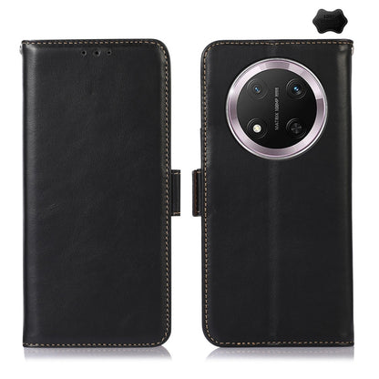 For Honor X9c 5G Global Crazy Horse Top Layer Cowhide Leather Phone Case(Black) - Honor Cases by buy2fix | Online Shopping UK | buy2fix