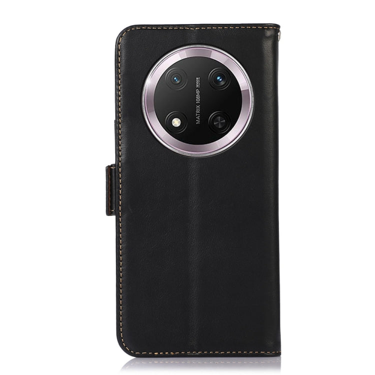 For Honor X9c 5G Global Crazy Horse Top Layer Cowhide Leather Phone Case(Black) - Honor Cases by buy2fix | Online Shopping UK | buy2fix