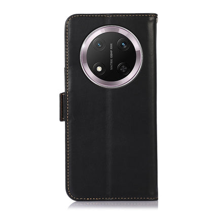 For Honor X9c 5G Global Crazy Horse Top Layer Cowhide Leather Phone Case(Black) - Honor Cases by buy2fix | Online Shopping UK | buy2fix