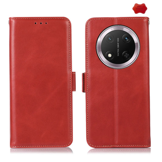For Honor X9c 5G Global Crazy Horse Top Layer Cowhide Leather Phone Case(Red) - Honor Cases by buy2fix | Online Shopping UK | buy2fix