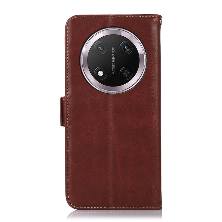 For Honor X9c 5G Global Crazy Horse Top Layer Cowhide Leather Phone Case(Brown) - Honor Cases by buy2fix | Online Shopping UK | buy2fix