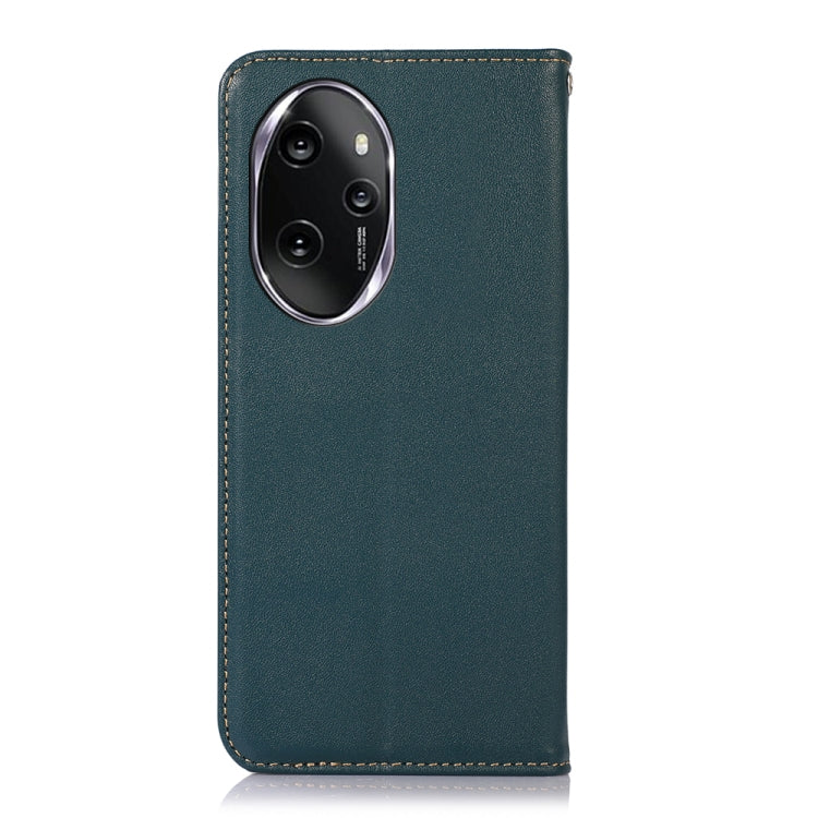 For Honor 100 Pro KHAZNEH Nappa Top Layer Cowhide Leather Phone Case(Green) - Honor Cases by buy2fix | Online Shopping UK | buy2fix