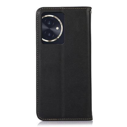 For Honor 100 KHAZNEH Nappa Top Layer Cowhide Leather Phone Case(Black) - Honor Cases by buy2fix | Online Shopping UK | buy2fix