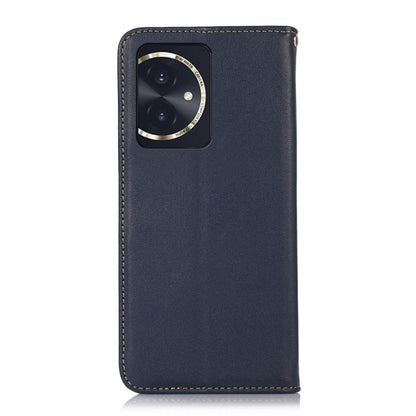 For Honor 100 KHAZNEH Nappa Top Layer Cowhide Leather Phone Case(Blue) - Honor Cases by buy2fix | Online Shopping UK | buy2fix